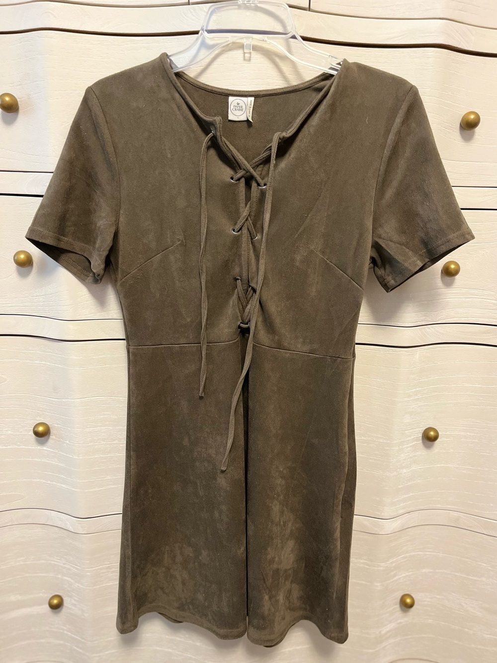 Paper Crane Faux Suede Dress Size Small